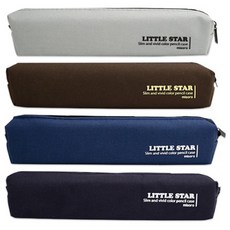 misoro 1500 Little Star 絨毛筆袋 4款套組 2265, 灰色 + 棕色 + 海軍藍 + 深海軍藍, 1套