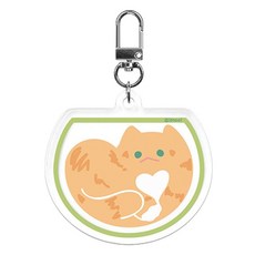 아이무이 아크릴 키링, 티컵냥하트, 1개