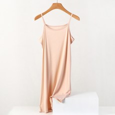 Atelic 真莫代爾涼感透氣細肩帶內搭連身裙 13907 含大尺碼, 膚色