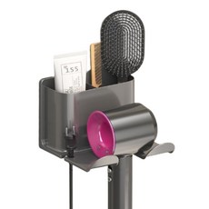 GOODSTICS 免鑽孔收納型吹風機架, 1個, 灰色