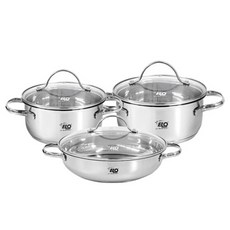 ELO 電磁爐IH Leonis不鏽鋼鍋具3件組, 1組, 3個鍋, 單色