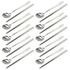 CHEFLINE 不鏽鋼304 紫羅蘭 雷射餐具 10件組, 單一顏色, 湯匙 10p + 筷子 10p, 1套