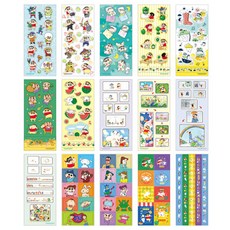 플라잉웨일즈 짱구는못말려 스티커북 15종 세트, 짱구와모험, 1세트