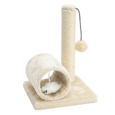 데이소이 고양이 터널 기둥형 스크래쳐, 베이지, 1개