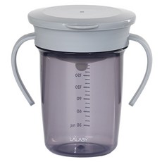 LALABY 360雙柄防漏杯, 灰色, 1個, 240ml