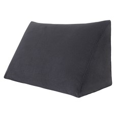팜데코 침대 쇼파 삼각 등받이 쿠션 솜포함, 다크그레이