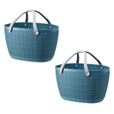 Block Mart 浴室亮彩沐浴籃 2入, 藍色