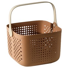 BeurreokMateu The Jaka多功能方形瀝水沐浴籃, 棕色