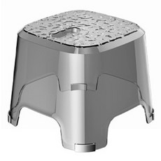 Block Mart 透明浴室椅, 灰色