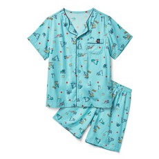 chummychummy 兒童涼感HSC恐龍短袖睡衣06上下套裝