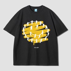 그랜피니 어센틱 오버핏 스마일 투게더 프린팅 라운드 20수 통기성 반팔 티셔츠