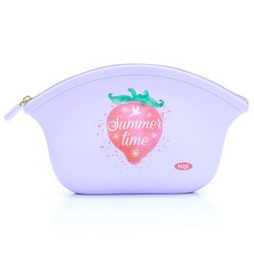 hiiji 矽膠餃子造型收納包, 草莓色