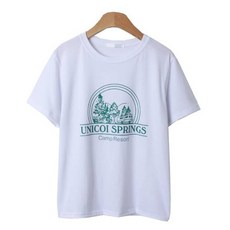 린다샵 여성용 데미블 라운드넥 캠핑 나염 심플 반팔T cpt14963k43