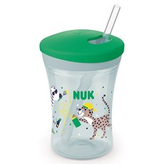 NUK 攜帶式吸管水杯, 230ml, 1個, 綠色