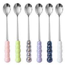 泡泡餐具長柄茶匙, 6個, 6款