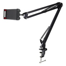 알파커머스 고정식 핸드폰 태블릿 자바라 거치대, 블랙