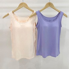 페이퍼먼츠 여성용 모찌 슬림핏 브라 내장형 모달 나시 22210 B 2p