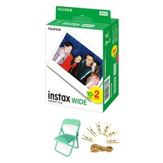FUJIFILM 富士 instax 即時寬幅底片 20張 + 相片椅 隨機出貨 + 相片線組, 單一商品, 1套