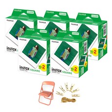 FUJIFILM 富士 instax 馬上看 即時方形底片100p+拍照椅隨機出貨+拍照線套裝, 單一商品, 1套