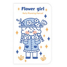 마켓감성 위크플랜 미니 메모장, 하늘색소녀, 2개