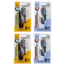 미소로 2000 1 + 1 수정테이프 2종 세트 204-02029, 블랙, 화이트, 2세트