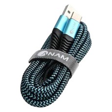 아남 USB타입-C타입 고속충전 메탈 패브릭 충전 케이블, 1.2m, 블루, 1개 1.2m, 블루, 1개