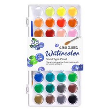 DADA 水彩固體調色盤顏料 白色, 36色