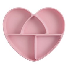 LOVEAT 矽膠心型吸盤830ml+湯分享格套裝, 粉紅色, 1組