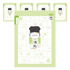 펜피아 1000 초등 8칸한문 제본노트, B그린, 5개