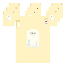 PENPIA 1000小學3年級6英文裝訂筆記本, 一個黃色, 10個