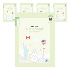 펜피아 1000 초등 1 6영어 제본노트, B옐로우그린(토끼), 5개