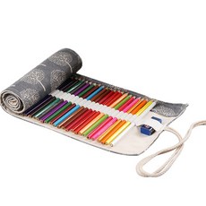 Allode 帆布捲簾式色鉛筆袋 72色 82 x 20 cm, 14 灰樹, 1個