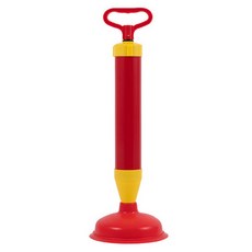 맥라이프 화장실 압축 변기 관통 뚫어뻥 일반형, 레드