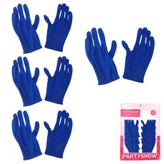 PARTYSHOW 活動用單色加油手套, 藍色, 4套