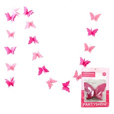 파티쇼 나비 가랜드 대형, 핑크, 2개