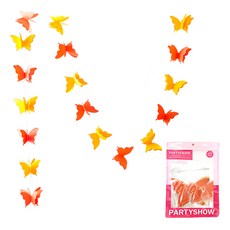 PARTYSHOW 大型蝴蝶掛旗, 橘色, 2個