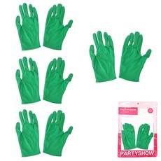 PARTYSHOW 活動用單色加油手套, 綠色, 4套