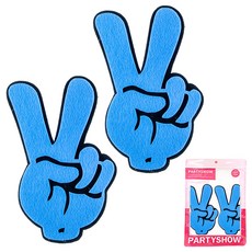 PARTYSHOW 應援V形手指手套, 藍色, 2個