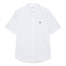 헤지스 남성용 단색 면 반팔 캐주얼 셔츠