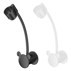 MONACO OLIVE 360度角度調節小熊吹風機支架2件組, 白色, 黑色, 1套