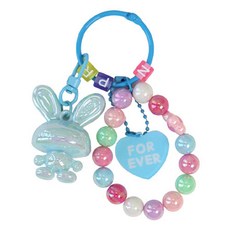 Woni's 糖果珠兔子鑰匙圈, 1個, 隨機出貨(珠子顏色)