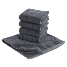 보웰 클린코튼 호텔 세면타올 195g 40수, 미드나잇그레이, 5개
