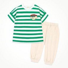 milkmile 兒童軟綿綿小狗條紋上下裝套組