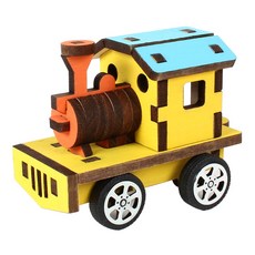 영공방 나무 모형 꼬마기차 만들기 DIY 키트 CM864, 혼합색상, 1개
