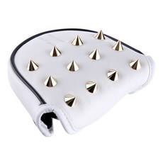 헨리스튜어트 이니셜로고 스터드 반달형 퍼터커버, 화이트, 1개