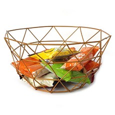 AGNO AGNO 三角鐵製零食籃, 1個, 金色