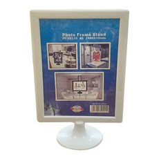 蒲葦桌上型菜單架 白色, 1個