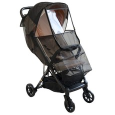 OmOm 便攜式嬰兒車蚊帳罩, 1個, 黑色