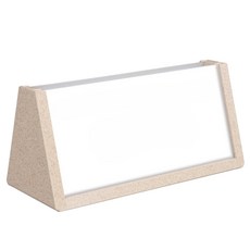 Pampas原木壓克力直紋名牌夾 04 米色ABS, 1個