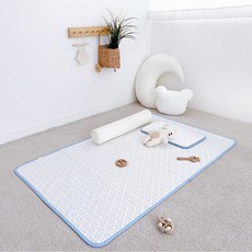 嬰幼兒用Duralon床用涼感墊, 1個, 雪花藍